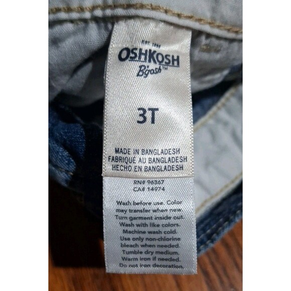 Oshkosh BGosh 3 T Vestbak Denim Overall Jumper Skirt Dress Girls Patchwork - Picture 9 of 13